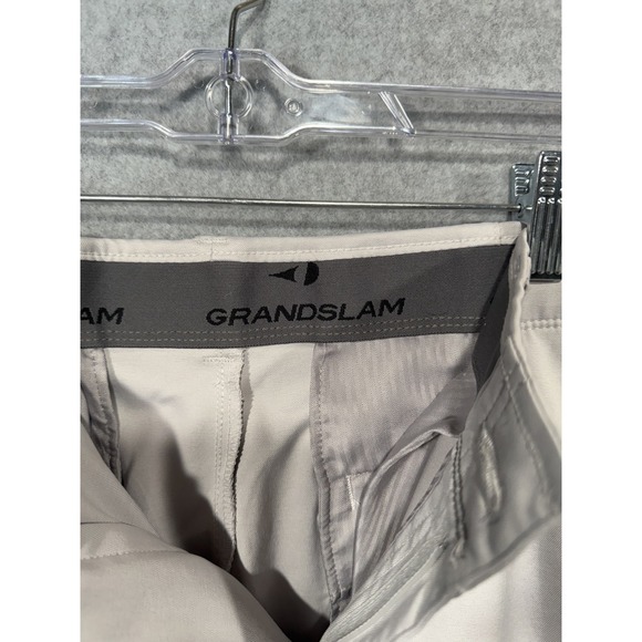 Grand Slam Shorts Mens 34 Gray Golf Chino Casual Lightweight Stretch Preppy - Picture 6 of 10